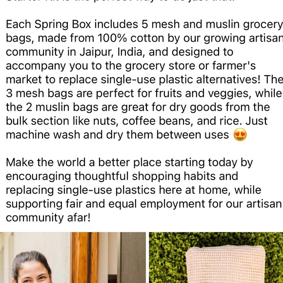 Sustainable Grocery Bags set of 5 - Picture 2 of 3